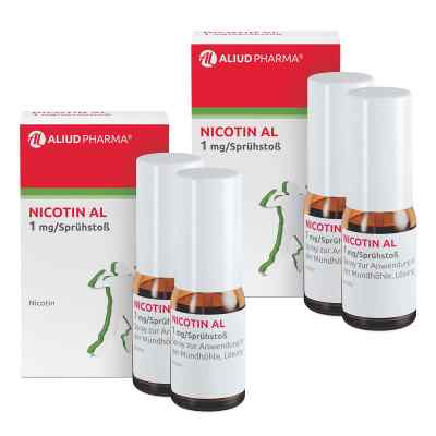 Nicotin AL 1 mg/Sprühstoß Spray zur Anwendung in der Mundhöhle 2 x2 stk von ALIUD Pharma GmbH PZN 08102658