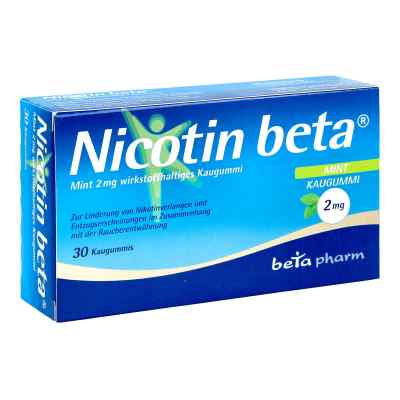 Nicotin Beta Mint 2 Mg wirkstoffhaltiges Kaugummi 30 stk von betapharm Arzneimittel GmbH PZN 13162483