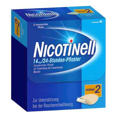 Nicotinell 14mg/24-Stunden-Nikotinpflaster, Mittel (2) 21 stk von Cooper Consumer Health Deutschland GmbH PZN 00110071