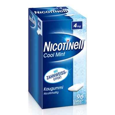 Nicotinell Kaugummi 4 mg Cool Mint (Minz-Geschmack) 96 stk von GlaxoSmithKline Consumer Healthc PZN 06580375