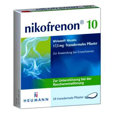 Nikofrenon 10 Heumann transdermale Pflaster 28 stk von HEUMANN PHARMA GmbH & Co. Generi PZN 14448081