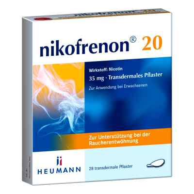 Nikofrenon 20 Heumann transdermale Pflaster 28 stk von HEUMANN PHARMA GmbH & Co. Generi PZN 14448112