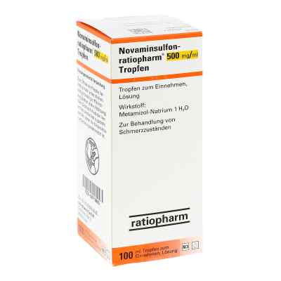 Novaminsulfon-ratiopharm® 500mg Tropfen 100 ml von ratiopharm GmbH PZN 08713863