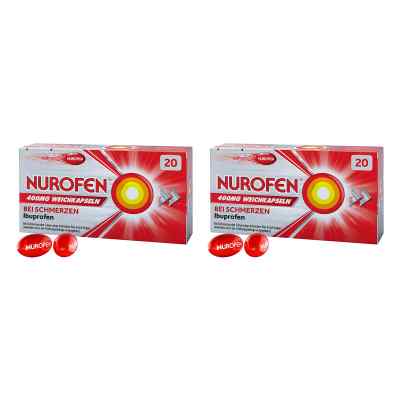 NUROFEN 400 mg Ibuprofen Weichkapseln 2 x20 stk von Reckitt Benckiser Deutschland GmbH PZN 08102664