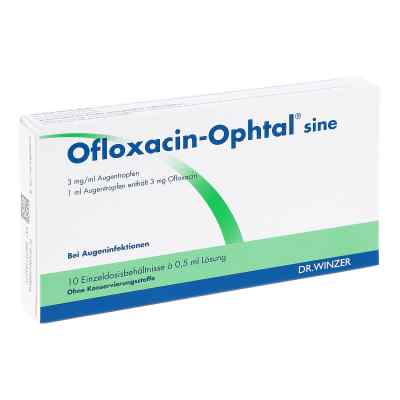 Ofloxacin-ophtal sine 3 mg/ml Augentropfen 10X0.5 ml von Dr. Robert Winzer Pharma GmbH PZN 01959561