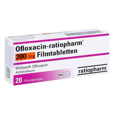 Ofloxacin-ratiopharm 200mg 20 stk von ratiopharm GmbH PZN 01567401