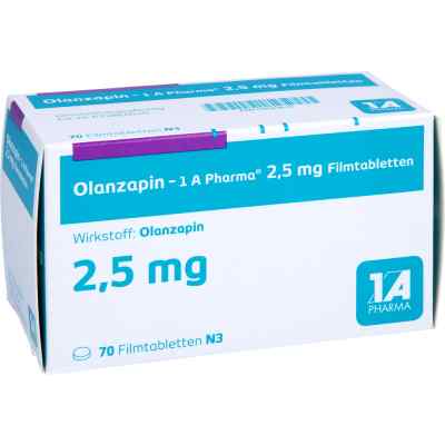 Olanzapin-1A Pharma 2,5mg 70 stk von 1 A Pharma GmbH PZN 09064131