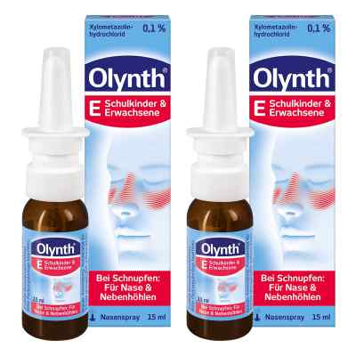 Olynth E 0,1 % Nasenspray Schulkinder und Erwachsene 2x15 ml von Kenvue Germany GmbH (OTC) PZN 08104389