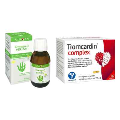Omega 3 Vegan Algenöl flüssig Norsan & Tromcardin complex Tablet 1 Pck von  PZN 08105135