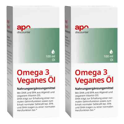 Omega 3 veganes Algenöl 2x100 ml von  PZN 08102387