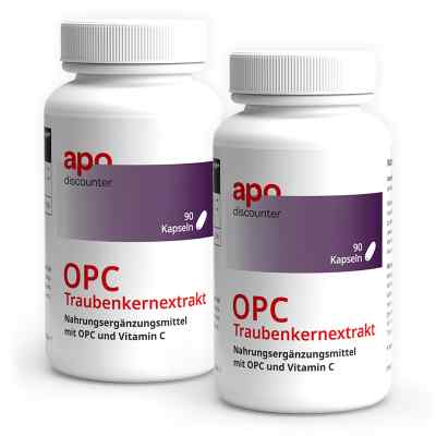 OPC Traubenkernextrakt Kapseln mit Vitamin C von apodiscounter  2x90 stk von apo.com Group GmbH PZN 08105215