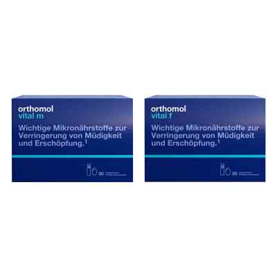 Orthomol Vital m + Orthomol Vital f Trinkfläschchen/kapsel 1 Set von  PZN 08104345