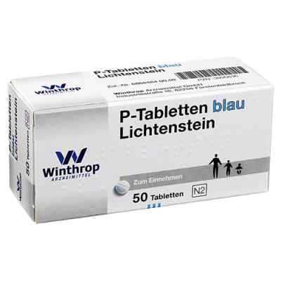 P Tabletten blau 8 mm Teilk. 50 stk von Zentiva Pharma GmbH PZN 03935636