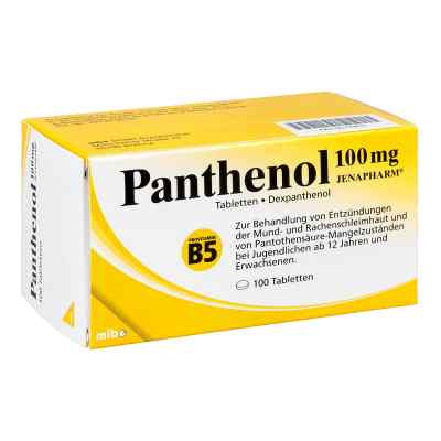 Panthenol Tabletten 100 mg Jenapharm 100 stk von MIBE GmbH Arzneimittel PZN 06150835