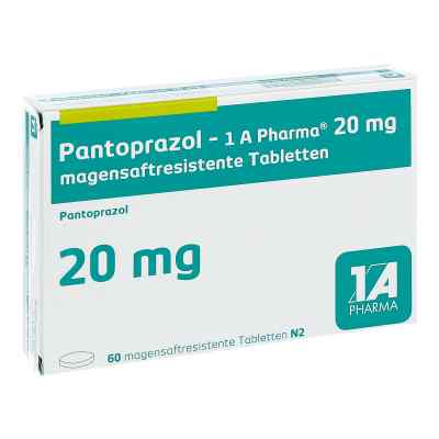 Pantoprazol-1a Pharma 20 mg magensaftresistent Tabletten 60 stk von 1 A Pharma GmbH PZN 05046952