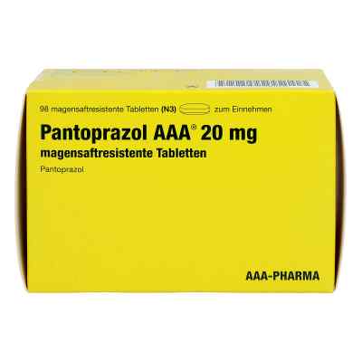 Pantoprazol AAA 20mg 98 stk von AAA - Pharma GmbH PZN 03101055