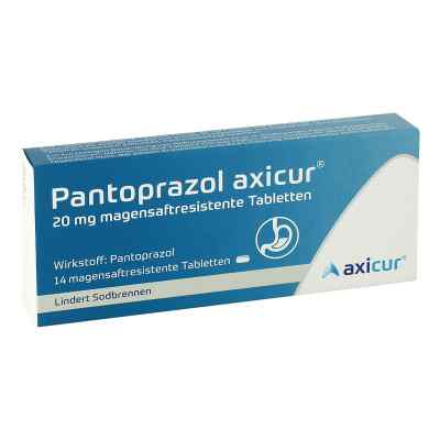 Pantoprazol axicur 20 mg magensaftresistent Tabletten 14 stk von axicorp Pharma GmbH PZN 14293477