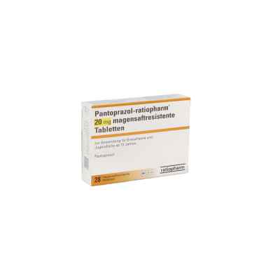 Pantoprazol-ratiopharm 20 mg magensaftresistent Tabletten 28 stk von ratiopharm GmbH PZN 01175084