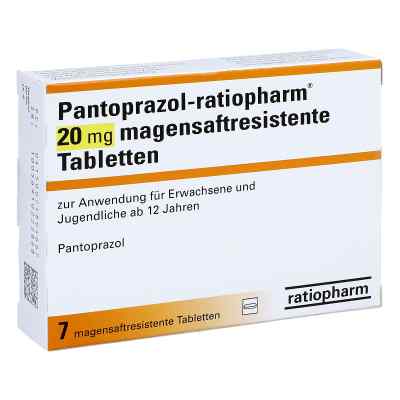 Pantoprazol-ratiopharm 20mg 7 stk von ratiopharm GmbH PZN 07189466