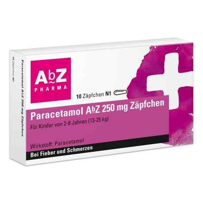 Paracetamol AbZ 250mg 10 stk von AbZ Pharma GmbH PZN 02058630