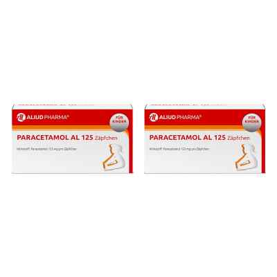 Paracetamol AL 125 Zäpfchen bei akuten Schmerzen und Fieber 2x10 stk von ALIUD Pharma GmbH PZN 08107746