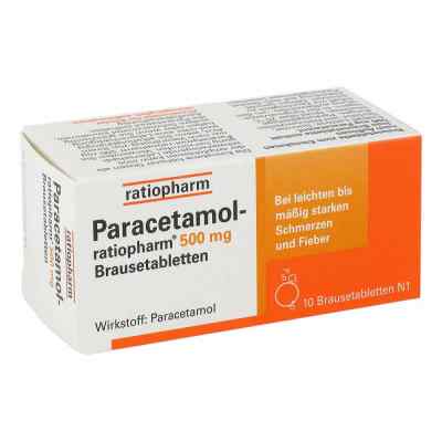 Paracetamol ratiopharm 500mg 10 stk von ratiopharm GmbH PZN 08704077
