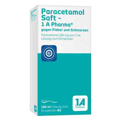 Paracetamol Saft 1A Pharma gegen Fieber und Schmerzen 100 ml von 1 A Pharma GmbH PZN 01970485