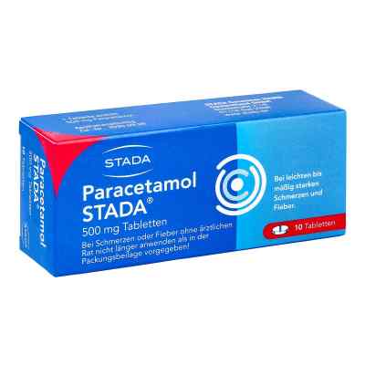 Paracetamol STADA 500mg Tabletten 10 stk von STADA GmbH PZN 03366196