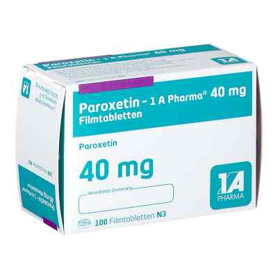Paroxetin-1A Pharma 40mg 100 stk von 1 A Pharma GmbH PZN 03672556