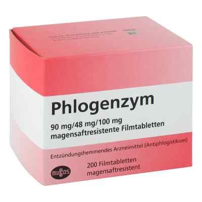 Phlogenzym Magensaftresistente Filmtabletten 200 stk von EurimPharm Arzneimittel GmbH PZN 02182554