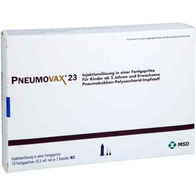 Pneumovax 23 iniecto l.i.e.fertigspr.+2 Beigef.kanülen
