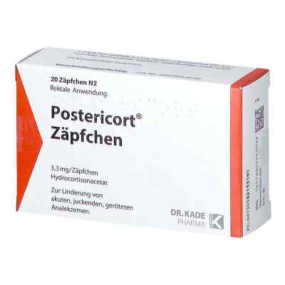 Postericort Zäpfchen 20 stk von DR. KADE Pharmazeutische Fabrik GmbH PZN 10215316