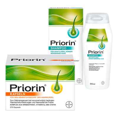 Priorin Haarpflege-Set: Priorin Kapseln 270Stück + Shampoo 200ml 1 stk von Bayer Vital GmbH PZN 08102013