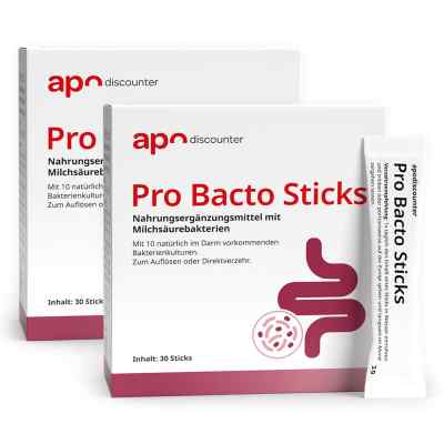 Pro Bacto Probiotika Sticks mit Milchsäurebakterien 2x30X2 g von apo.com Group GmbH PZN 08106665