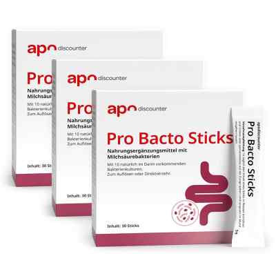 Pro Bacto Probiotika Sticks mit Milchsäurebakterien 3x30X2 g von apo.com Group GmbH PZN 08106666