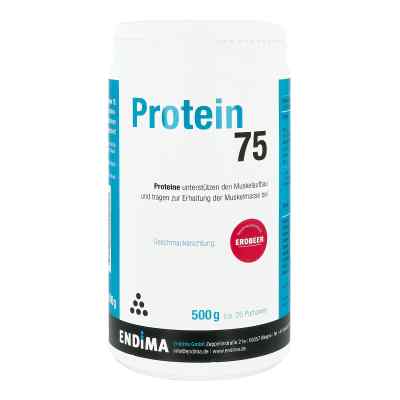Protein 75 Erdbeer Pulver 500 g von ENDIMA Vertriebsgesellschaft mbH PZN 01498545
