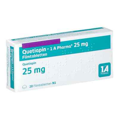 Quetiapin-1A Pharma 25mg 20 stk von 1 A Pharma GmbH PZN 09494529