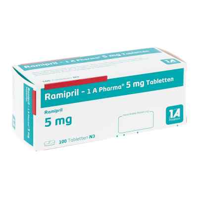 Ramipril-1A Pharma 5mg 100 stk von 1 A Pharma GmbH PZN 00766759