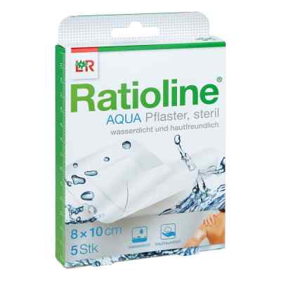 Ratioline aqua Duschpflaster Plus 8x10 cm steril 5 stk von Lohmann & Rauscher GmbH & Co.KG PZN 05484416