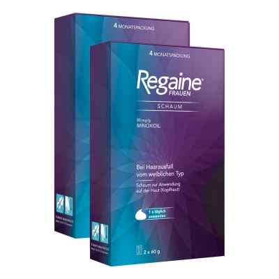 REGAINE® Frauen Schaum (8 Monats Vorrat) mit 5% Minoxidil 2x2x60 g von Johnson & Johnson GmbH (OTC) PZN 08100724