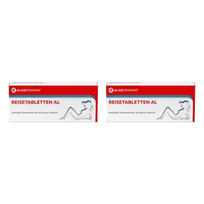 Reisetabletten AL bei Schwindel, Übelkeit und Erbrechen 2x20 stk von ALIUD Pharma GmbH PZN 08107745