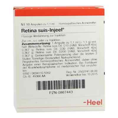 Retina Suis Injeel Ampullen 10 stk von Biologische Heilmittel Heel GmbH PZN 00867443