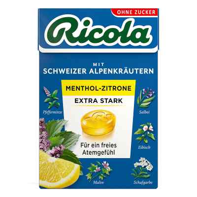 Ricola ohne Zucker Box Menthol-Zitrone Extra Stark Bonbons 50 g von Queisser Pharma GmbH & Co. KG PZN 18043530