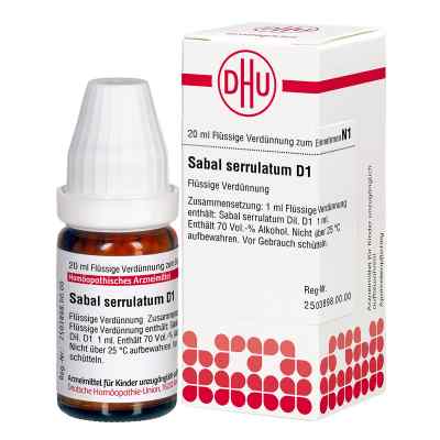 Sabal Serrul. D1 Dilution 20 ml von DHU-Arzneimittel GmbH & Co. KG PZN 02123534