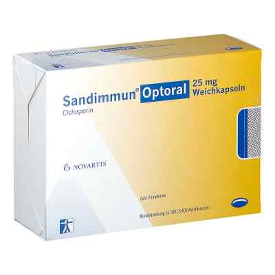 Sandimmun Optoral 25 mg Weichkapseln 100 stk von NOVARTIS Pharma GmbH PZN 04994670