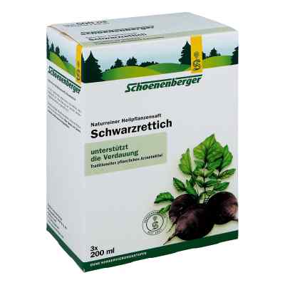 Schoenenberger Naturreiner Heilpflanzensaft Schwarzrettich 3X200 ml von SALUS Pharma GmbH PZN 00700134