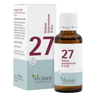 Schüßler Biochemie Pflüger 27 Kalium bichromic.D 6 Tropfen 30 ml von Homöopathisches Laboratorium Alexander Pflüger Gmb PZN 09298774