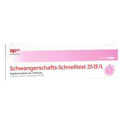 Schwangerschaftstest Schnelltest ab 25ie/l Urin von apo-discount 1 stk von GIB Pharma GmbH PZN 16316981