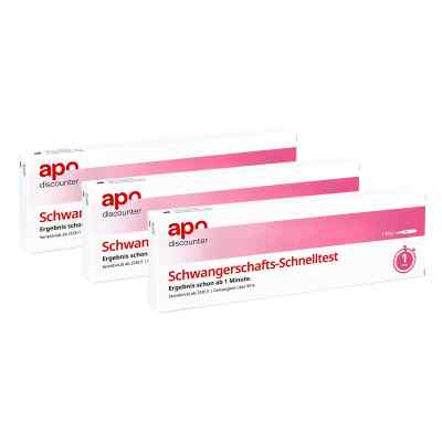 Schwangerschaftstest Schnelltest von apodiscounter 3x1 stk von apo.com Group GmbH PZN 08101863