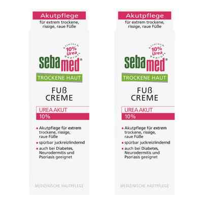 Sebamed Trockene Haut 10% Urea Akut Fußcreme 2x100 ml von Sebapharma GmbH & Co.KG PZN 08104914